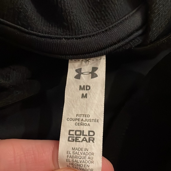 Under Armour COLD GEAR Black Fitted Hoodie Size Medium - Picture 5 of 9